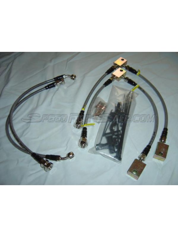 T1R STAINLESS STEEL BRAIDED BRAKE LINE SET