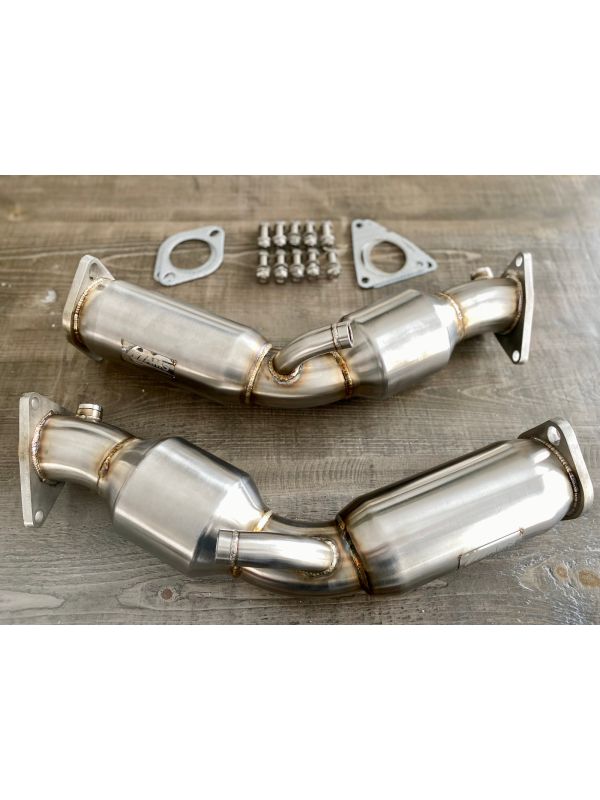 AMSMOTORSPORTS Resonated High-Flow Cats for 370Z / G37 