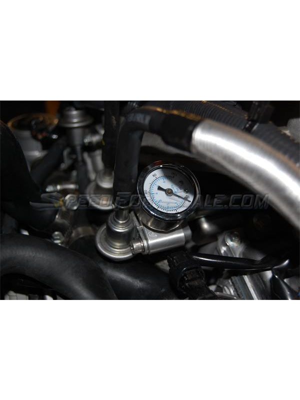 AAM COMPETITION FUEL PRESSURE ADAPTER W/GAUGE