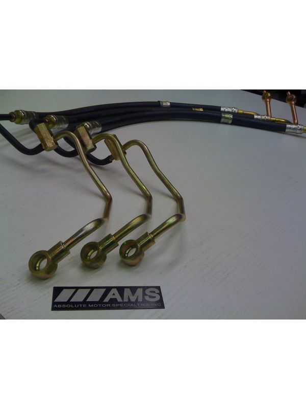 AMS Kevlar High Pressure Power Steering Hose, Pump to Rack Nissan 300ZX 90-93 Twin Turbo TT Z32