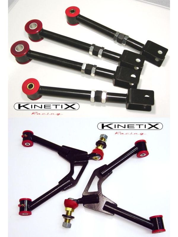 KINETIX FRONT A-ARM & REAR CAMBER/TRACTION ARM PACKAGE
