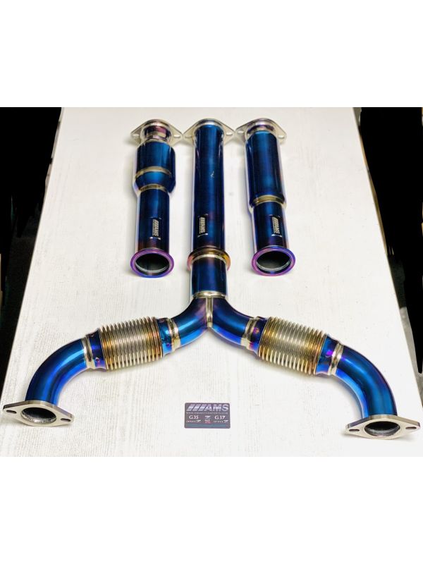 AMS SEKUSHI MODULAR Y-Pipe- VQ35DE - Nissan 350Z / Infiniti G35 RWD or Nissan HR 350Z 370Z / Infiniti G35 G37 Q40 Q50 Q60 RWD