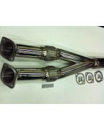 AMS INC. R35 3" Polished S.S. Resonated Y-PIPE