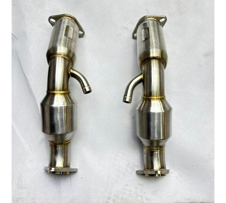 amu【Ⅳ】テキスト付 32 AMSMOTORSPORTS Resonated High-Flow Cats for 370Z / G37 32